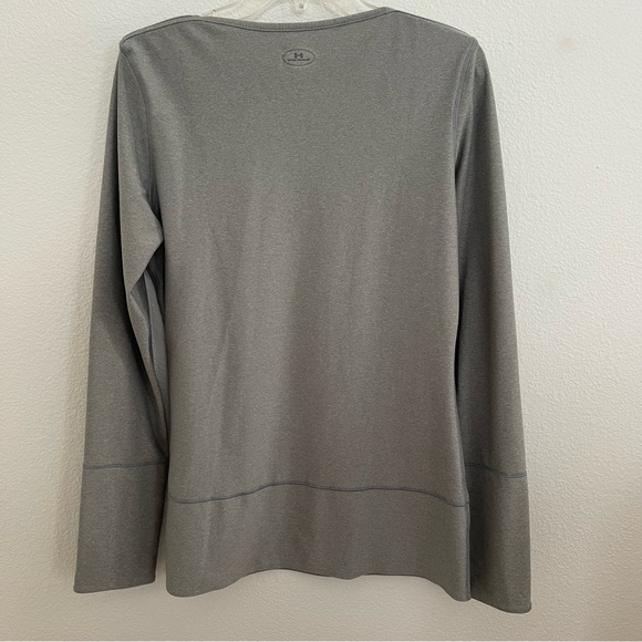 Under Armour Women's Large Fitted All Season Gear Gray Long Sleeve Pullover Top - Picture 9 of 16